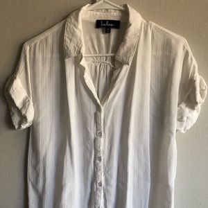 White Stripped Lulus blouse, XS